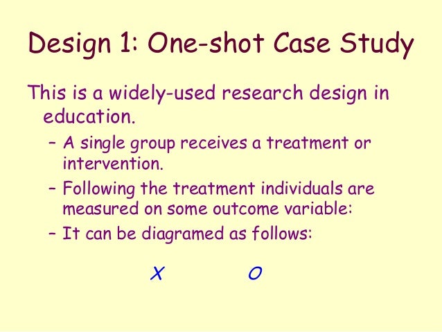 what is a one shot case study