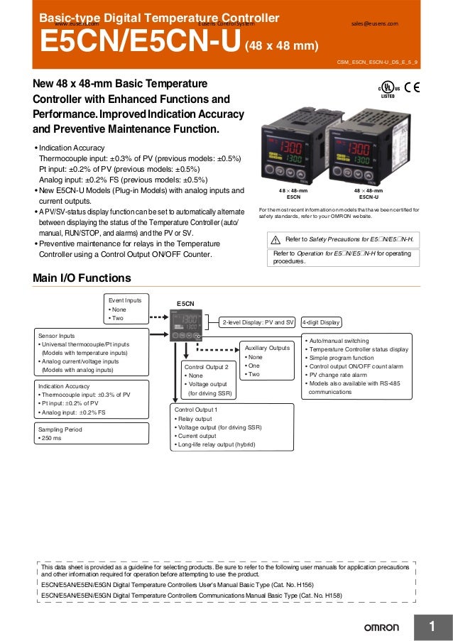 Omron e5cn r2mt 500 user manual