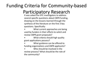 Researchit COMMUNITY BASED PARTICIPATORY RESEARCH A HISTORICAL PERESPECTIVE | PPTX