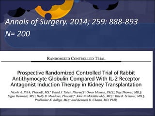 Annals of Surgery. 2014; 259: 888-893
N= 200
 