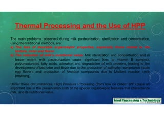 The application of high pressure processing in dairy industry ...
