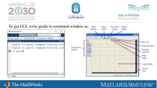 To get GUI, write guide in command window as:
 