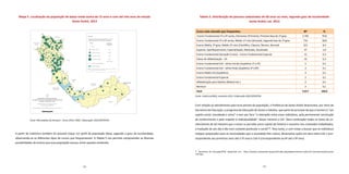 58 59
Mapa 5. Localização da população de baixa renda acima de 15 anos e com até três anos de estudo
Santo André, 2013
Fonte: Microdados da Amostra - Censo 2010 / IBGE. Elaboração: DISE/SOPP/PSA.
A partir do CadÚnico também foi possível traçar um perfil da população idosa, segundo o grau de escolaridade,
observando-se os diferentes tipos de cursos que frequentaram. A Tabela 5 nos permite compreender as diversas
possibilidades de ensino que essa população acessa, entre aquelas existentes.
Tabela 5. Distribuição de pessoas cadastradas de 60 anos ou mais, segundo grau de escolaridade
Santo André, set. 2013
Curso mais elevado que frequentou Nº %
Ensino Fundamental 1ª a 4ª series, Elementar (Primário), Primeira fase do 1º grau 2.702 70,8
Ensino Fundamental 5ª a 8ª series, Médio 1º ciclo (Ginasial), Segunda fase do 1º grau 716 18,8
Ensino Médio, 2º grau, Médio 2º ciclo (Científico, Clássico, Técnico, Normal) 321 8,4
Superior, Aperfeiçoamento, Especialização, Mestrado, Doutorado 37 1,0
Ensino Fundamental (duração 9 anos) - Ensino Fundamental Especial 12 0,3
Classe de Alfabetização - CA 10 0,3
Ensino Fundamental EJA - séries iniciais (Supletivo 1ª a 4ª) 5 0,1
Ensino Fundamental EJA - séries finais (Supletivo 5ª a 8ª) 4 0,1
Ensino Médio EJA (Supletivo) 4 0,1
Ensino Fundamental Especial 2 0,1
Alfabetização para Adultos (Mobral etc.) 2 0,1
Nenhum 2 0,1
Total 3.817 100,0
Fonte: CadÚnico/MDS, setembro.2013. Elaboração DISE/SOPP/PSA
Com relação ao atendimento para essa parcela da população, a Prefeitura de Santo André desenvolve, por meio da
Secretaria de Educação, o programa de Educação de Jovens e Adultos, que parte do princípio de que o homem é “um
sujeito social, inacabado e único” e tem por foco “a interação entre esses indivíduos, pela permanente construção
de conhecimento e pelo respeito à individualidade”. Dessa maneira o EJA “deve contemplar todas as áreas do co-
nhecimento de tal maneira que o aluno se perceba como sujeito da história e encontre nos conteúdos trabalhados,
a tradução do seu dia a dia num contexto particular e social”36
. Para tanto, e com vistas a buscar que os indivíduos
estejam preparados para as necessidades que a sociedade lhes coloca, desenvolve ações em dois níveis EJA 1 (cor-
respondente aos primeiros anos até o 5º ano) e EJA II (correspondente ao 6º até o 9º ano).
36
Secretaria de Educação/PSA, disponível em: http:<//www2.santoandre.sp.gov.br/index.php/departamentos-seduc/31-secretarias/educacao/
719-eja>.
Distribuição da População Vulnerável
com idade de 15 anos ou mais por bairro com até três anos
de estudo - Santo André - 2013
Departamento de Indicadores Sociais
e Econômicos/SOPP/PSA
Fonte dos Dados: Censo (IBGE), base 2010, estmativa 2013
0,0%
0,01% a 7,8%
7,81% a 12,25%
12,26% a 17,8%
17,81% a 25,01%
Área Censitária/Bairros
Represa Billings
0
668
1.987
3.765
597
Total: 7.018
Legenda:
População Vulnerável com idade de 15 anos ou
mais por bairro com até três anos de estudo
Classes		
Bairros com menos de 5 domicílios particulares permanentes ocupados tiveram
valores omitidos para proteção dos informantes
População
Vulnerável
São Caetano
do Sul
Ribeirão
Pires
São Bernardo
do Campo
Rio Grande
da Serra
São Paulo
Mauá
Suzano
Cubatão
Santos
Mogi das Cruzes
 