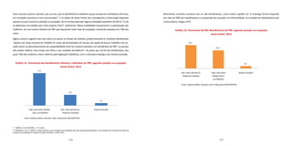 108 109
Estes mesmos autores notaram, por sua vez, que os beneficiários trabalham quase sempre em atividades informais,
em condições precárias e mal remuneradas81
. E os dados de Santo André são convergentes à observação daqueles
autores no que concerne à posição na ocupação. Dos 9 mil que exerciam alguma atividade (setembro de 2013), 71,3%
se dedicavam ao trabalho por conta própria (“bico”, autônomo). Nessa modalidade ocupacional é a participação das
mulheres, em sua maioria titulares do PBF, que apresenta maior taxa de ocupação, marcando presença em 70% dos
casos.
Alguns autores sugerem que isso indica um ajuste no tempo de trabalho, proporcionando às mulheres beneficiárias
“ajustar sua carga semanal de trabalho às custas da formalização do vínculo, por opção de buscar trabalho com jor-
nada menor ou desconhecimento da compatibilidade entre ter carteira assinada e ser beneficiária do PBF”, ou porque
elas podem dedicar mais tempo aos filhos e aos cuidados domésticos82
. Ao passo que 23,5% dos beneficiários, dos
quais 70% são mulheres, vivem cobertos pela legislação trabalhista, com o chamado emprego com carteira assinada.
Gráfico 21. Percentual dos Beneficiários (diretos e indiretos) do PBF, segundo posição na ocupação
Santo André, 2013
81
SOARES, S; DE OLIVEIRA, L. F. B. Idem.
82
JANNUZZI, P. M.; A. PINTO, R. Bolsa Família e seus Impactos nas Condições de Vida da População Brasileira: uma Síntese dos Principais Achados da
Pesquisa de Avaliação de Impacto do Bolsa Família Ii, p.186, 2013.
Movimento contrário acontece com os não beneficiários, como ilustra o gráfico 22. O emprego formal responde
por mais de 50% dos trabalhadores e a proporção de ocupados na informalidade, na condição de trabalhadores por
conta própria, chega a 41%.
Gráfico 22. Percentual de Não Beneficiários do PBF, segundo posição na ocupação
Santo André, 2013
Fonte: CadÚnico/MDS, setembro, 2013. Elaboração DISE/SOPP/PSA
Fonte: CadÚnico/MDS, setembro, 2013. Elaboração DISE/SOPP/PSA
71,3
23,5
5,2
TRAB. POR CONTA PRÓPRIA
(BICO, AUT N MO)Ô O
EMP. COM CARTEIRA DE
TRABALHO ASSINADA
DEMAIS POSIÇÕES
53,2
41,4
5,4
EMP. COM CARTEIRA DE
TRABALHO ASSINADA
TRAB. POR CONTA
PRÓPRIA (BICO,
AUT MO)ÔNO
DEMAIS POSIÇÕES
Não Beneficiários do PBF, segundo posição na ocupação -
Santo André (%)
Série1
 
