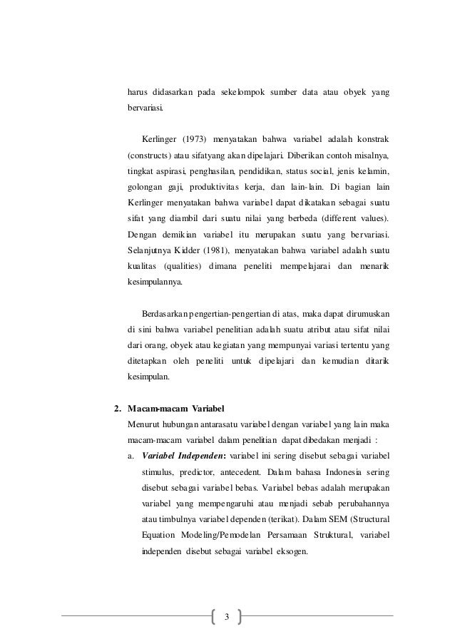 Contoh Deskripsi Data Variabel - Dawn Hullender