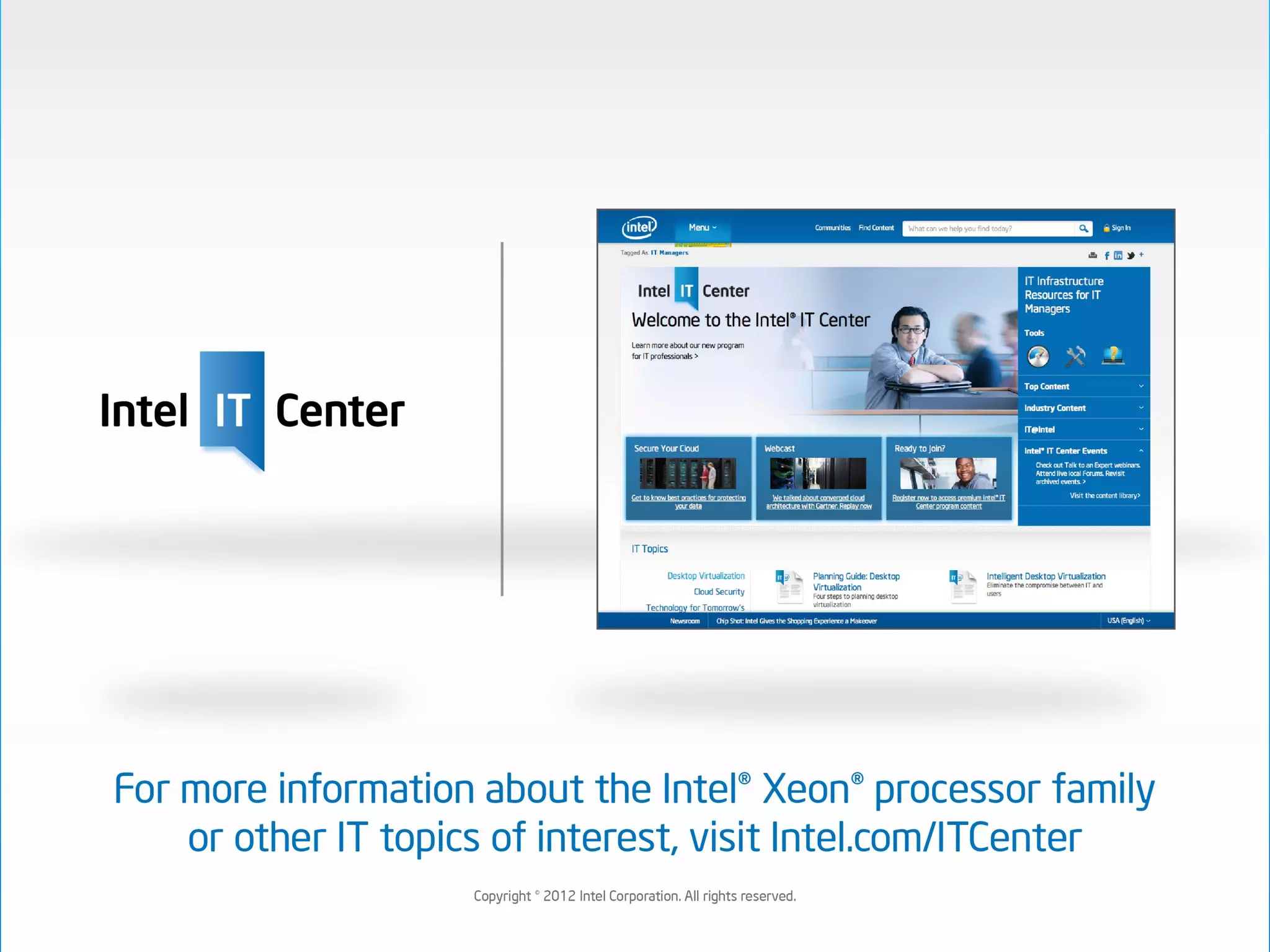 E5 Intel Xeon Processor E5 Family Making the Business Case 
