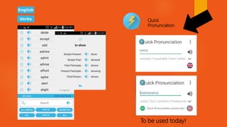 Quick
Pronunciation
To be used today!
 