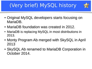 Mysql Founder The MySQL and MariaDB story - Michael