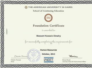 AUC HRM Foundation Certificate