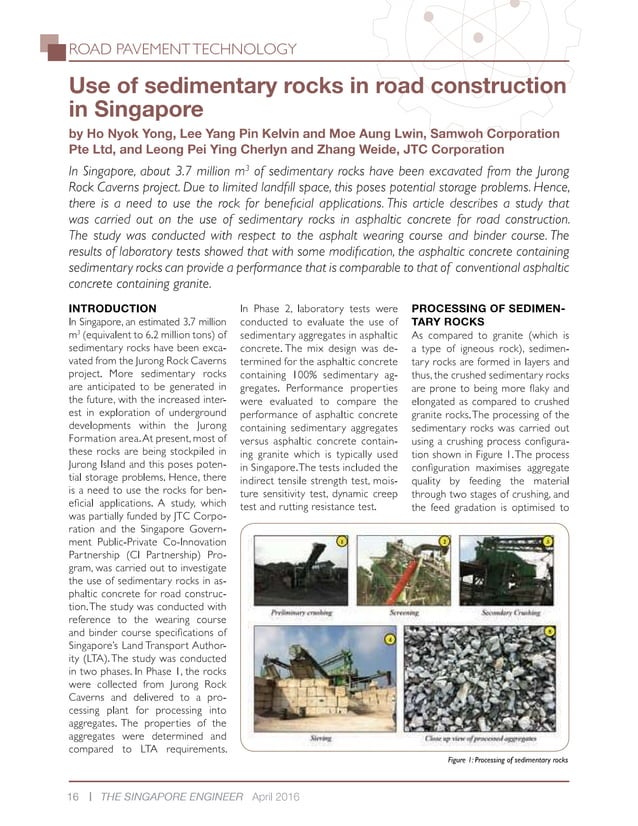Sedimentary Rock for Road Construction IES Magazine April 2016 | PDF