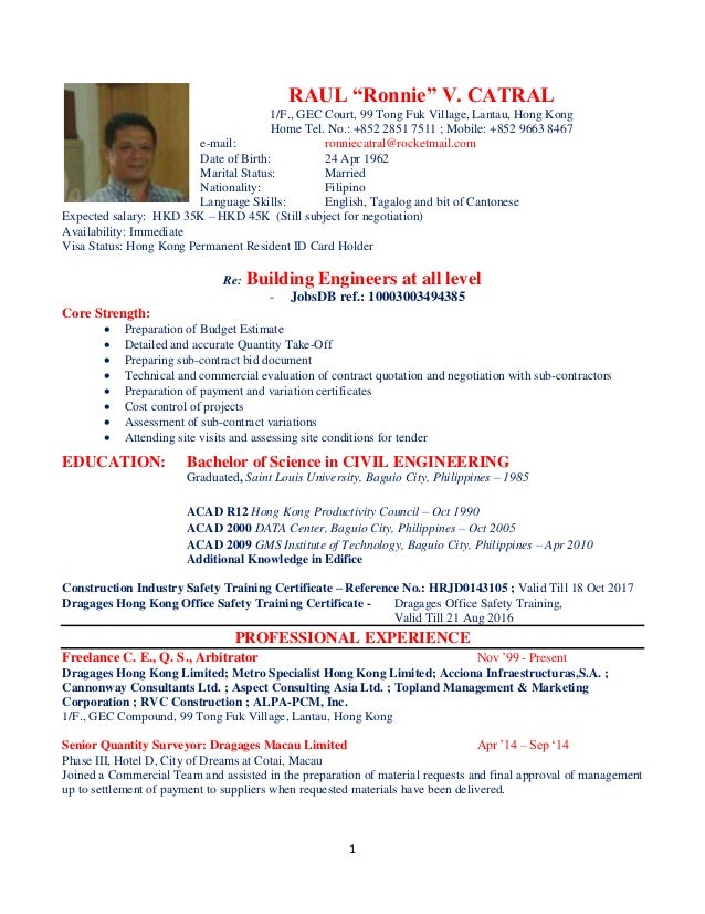 Ronnie CV 2015