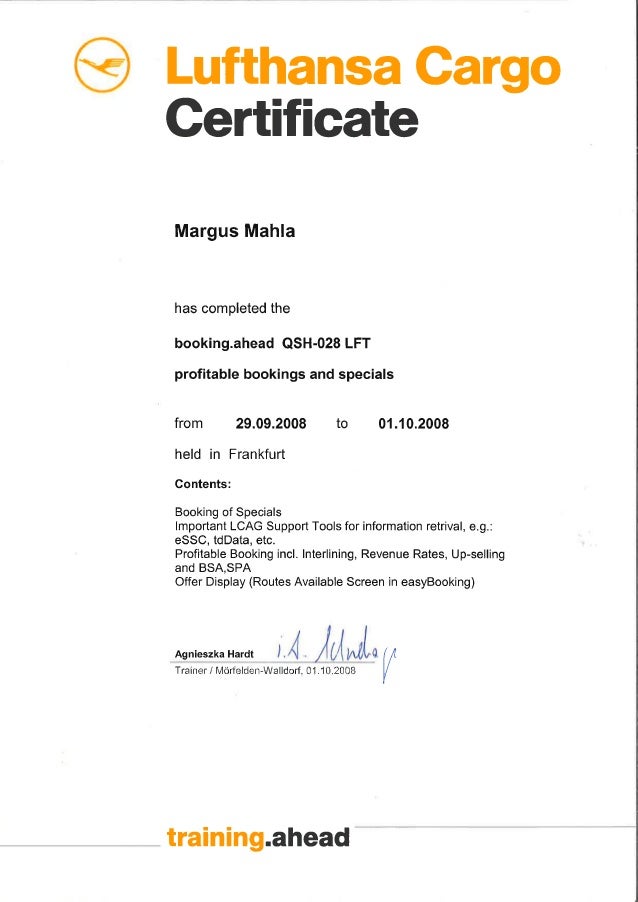 Lufthansa Cargo booking.ahead