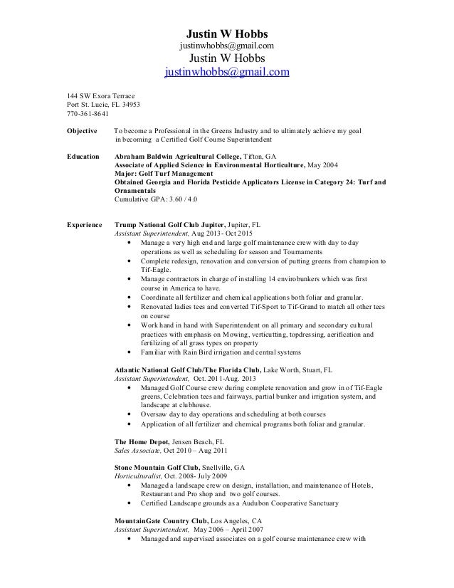 assistant golf professional resume golf professional resume