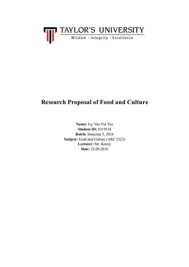 research proposal of culture