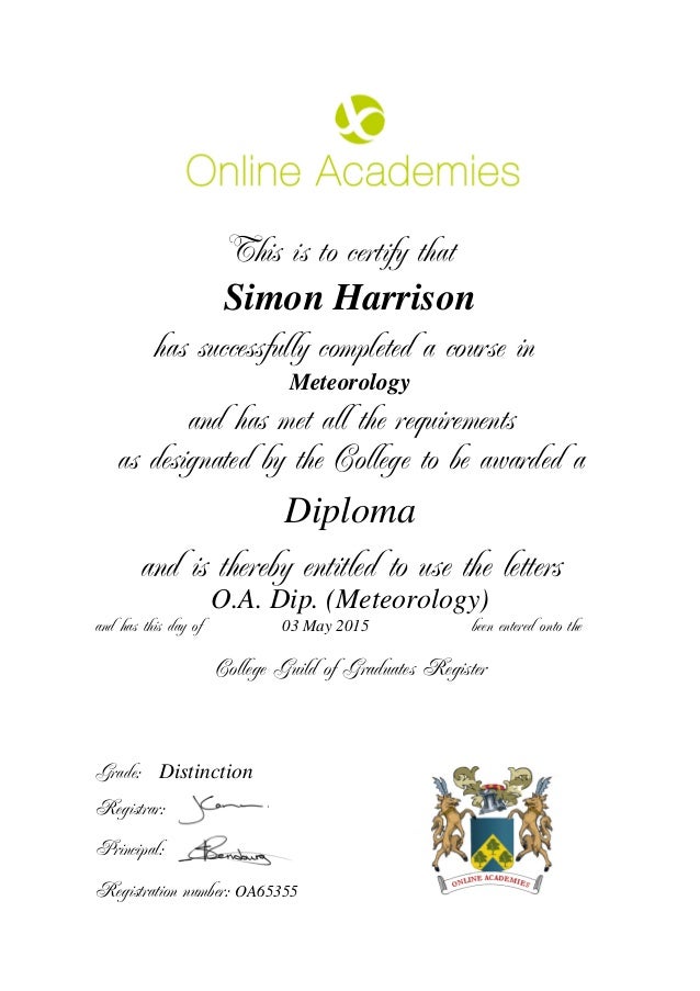diploma meteorology