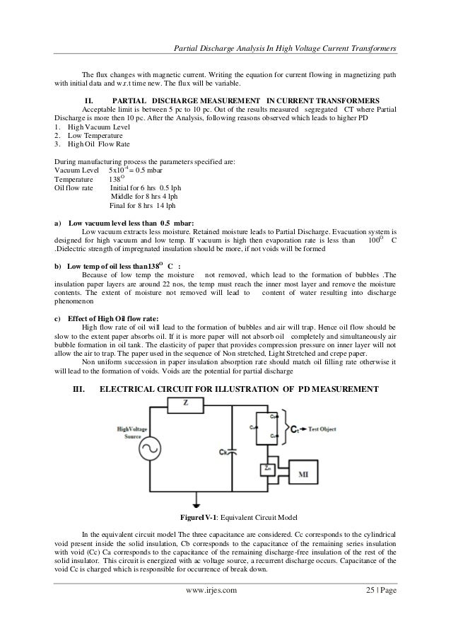 Partial Discharge Analysis in High Voltage Current Transformers