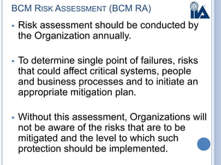 Business Continuity Management | PPTX
