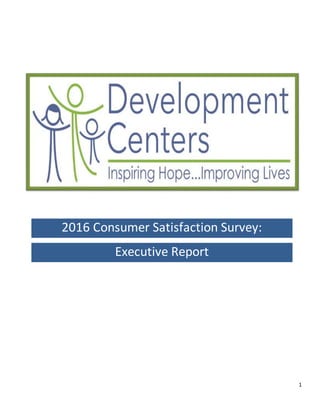1
2016 Consumer Satisfaction Survey:
Executive Report
 