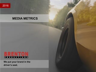 We put your brand in the
driver’s seat.
2016
MEDIA METRICS
 