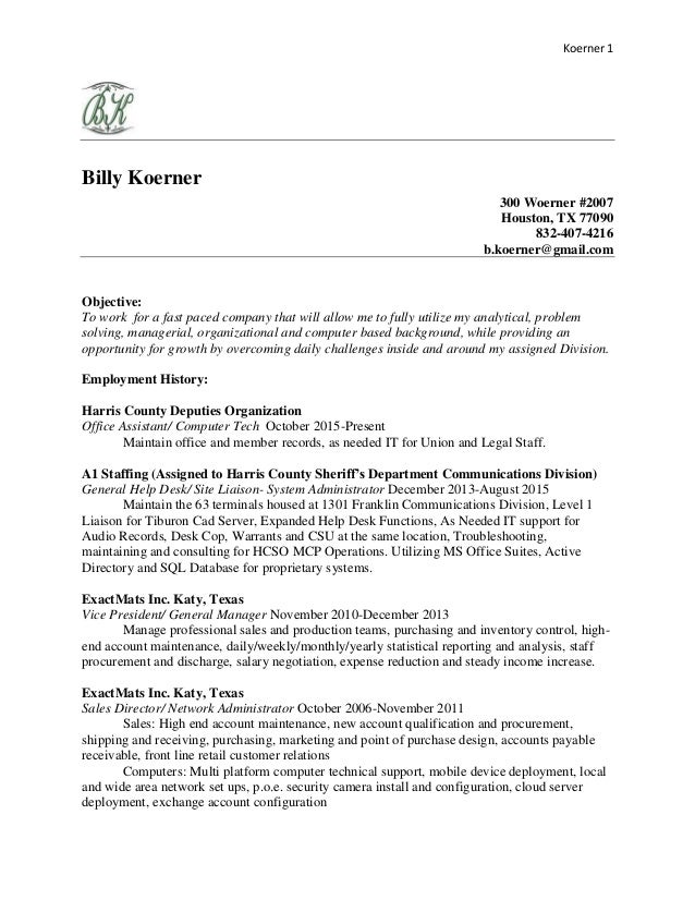 Koerner Resume