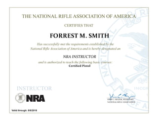 FORREST M. SMITH-Instructor
