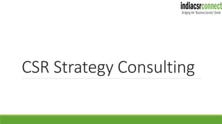 CSR Strategy Consulting
 
