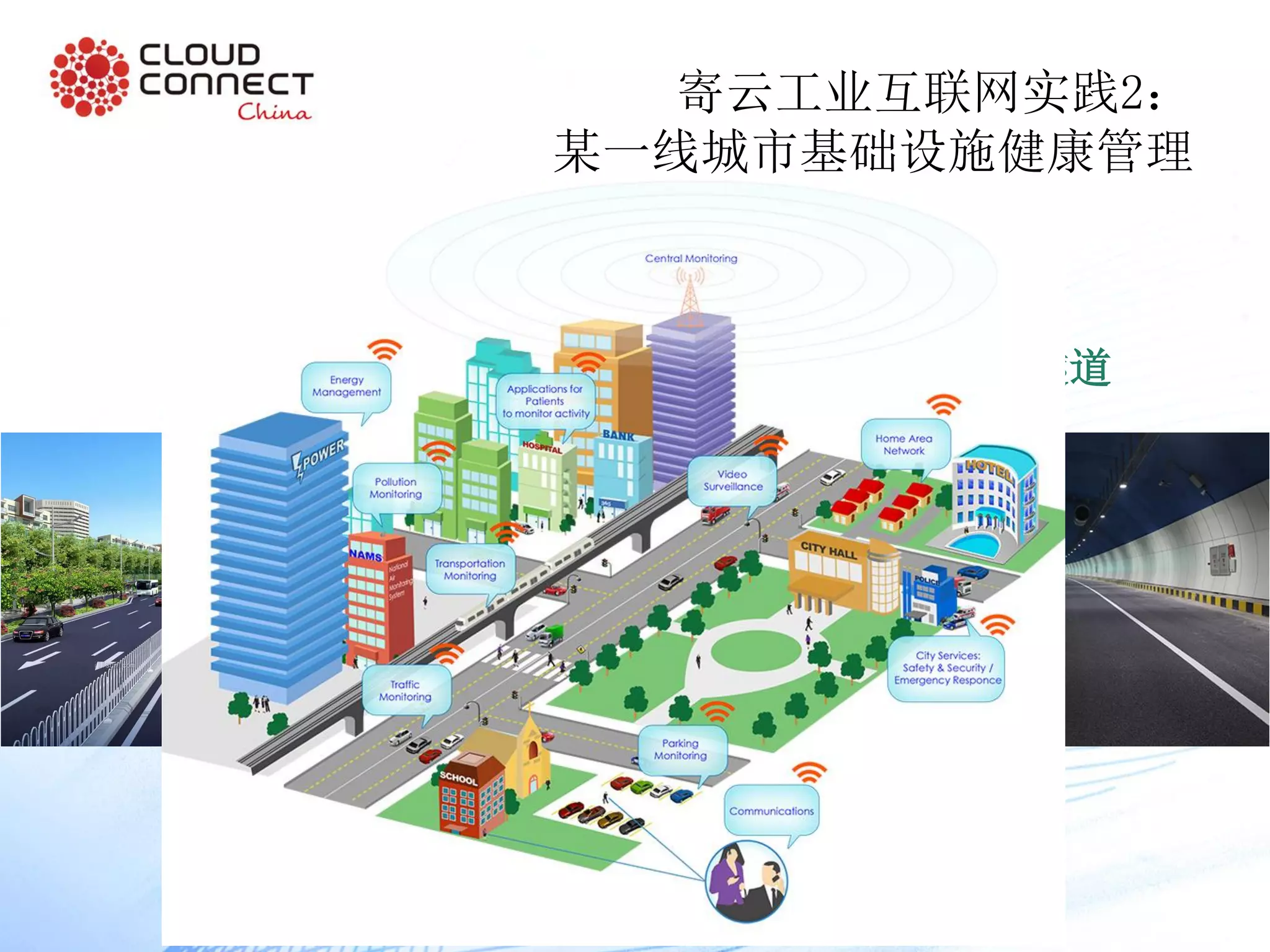 道路 桥梁 隧道
寄云工业互联网实践2：
某一线城市基础设施健康管理
 