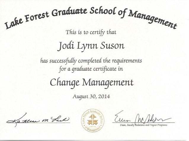 Change Management Certificate