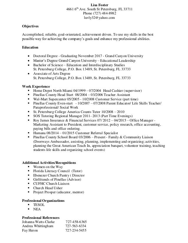 Foster Resume Template - Lisa Foster Resume2015july272 1 638 