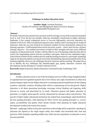 Challenges in Indian Education Sector | PDF