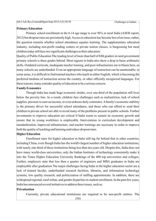 Challenges in Indian Education Sector | PDF
