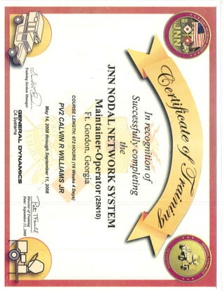 Certificate of Network System Training