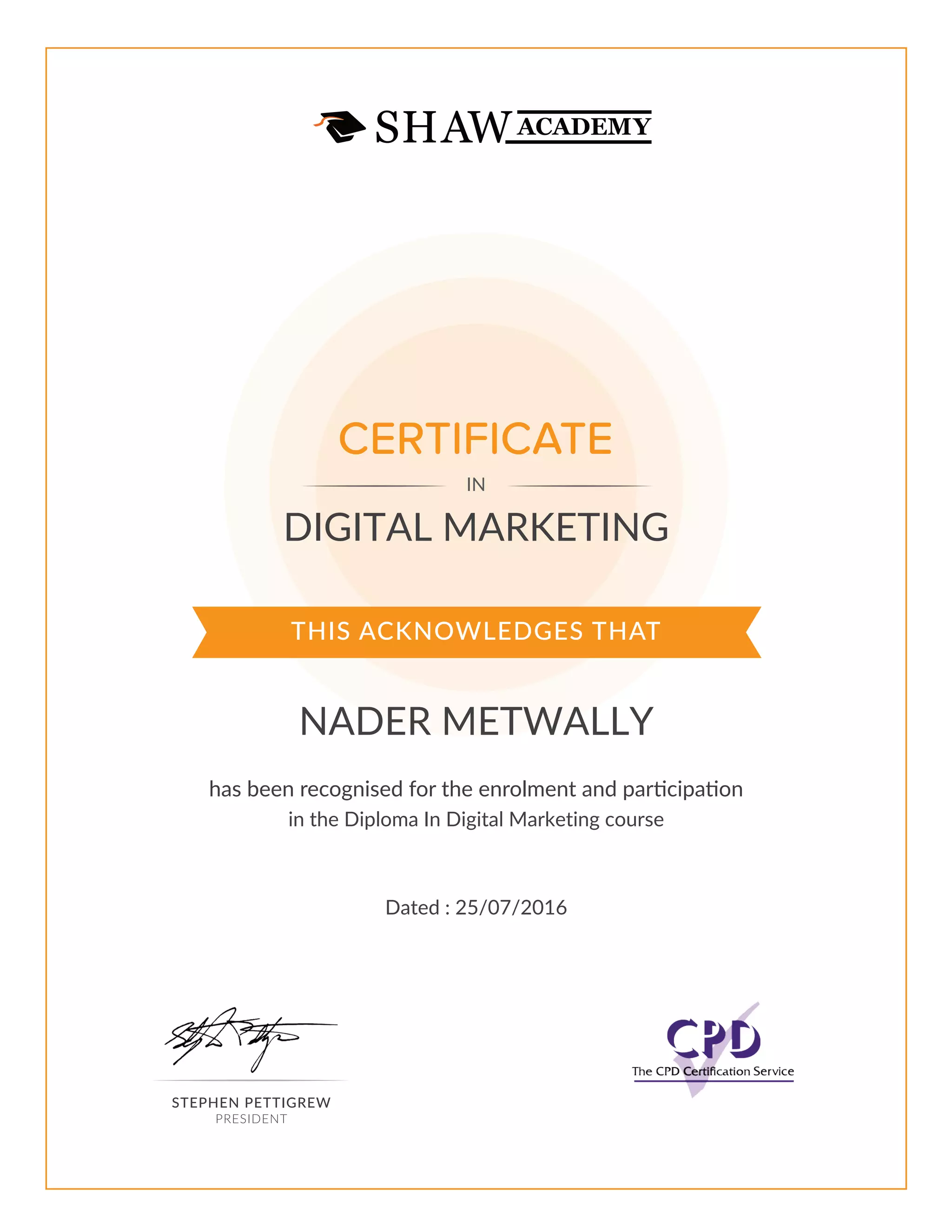 Certificate in DIGITAL MARKETING 1 | PDF