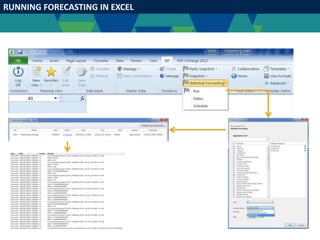 RUNNING FORECASTING IN EXCEL
 