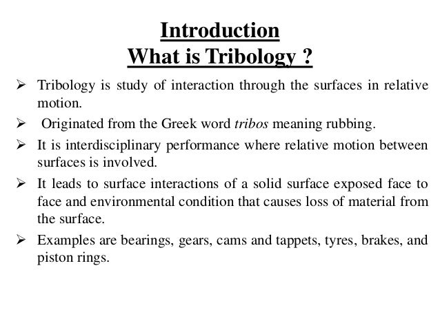 Phd thesis on tribology