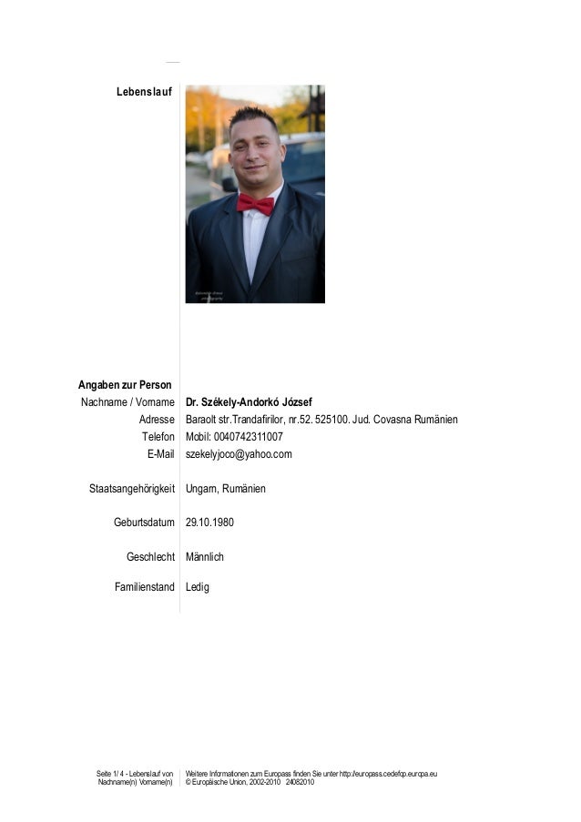 lebenslauf angaben zur person nachname vorname dr szkely andork jzsef adresse baraolt str - Lebenslauf Staatsangehorigkeit lebenslauf angaben zur person nachname vorname dr szkely andork jzsef adresse baraolt str - Lebenslauf Staatsangehorigkeit
