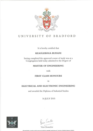 Budani - Certificate | PDF