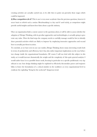 The Evolution of Design Thinking Edoardo Stecca 848179 | PDF