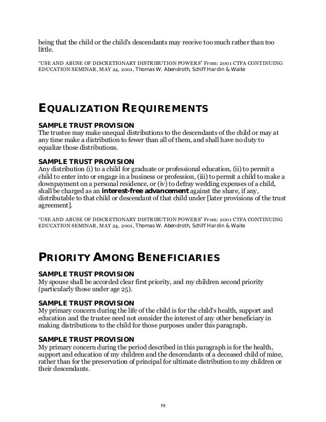 avoiding estate planning regrets sample trust disbursement letter
