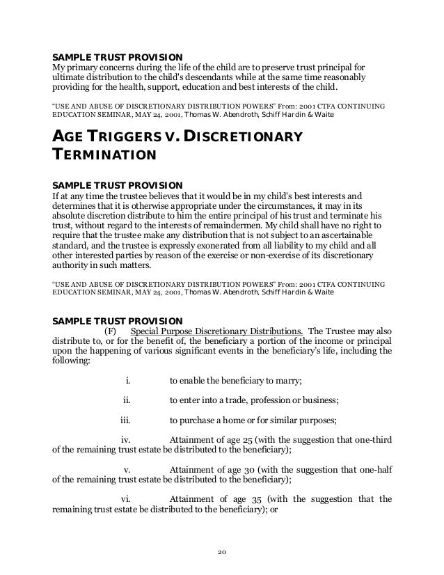 avoiding estate planning regrets sample trust disbursement letter
