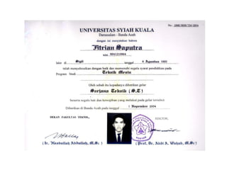 Bachelor Degree Certificate