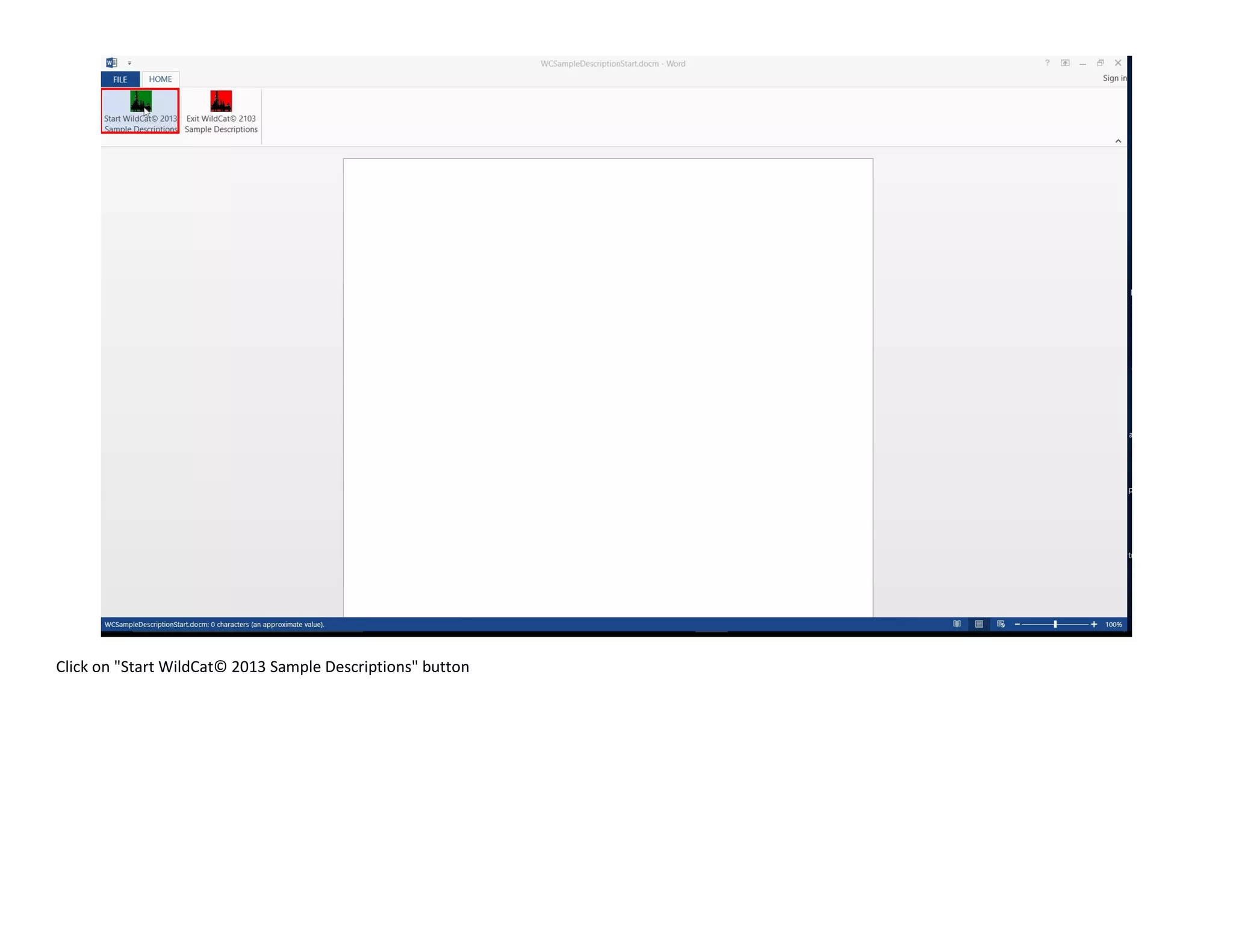 1. Setup WildCat Sample Description Program | PPT