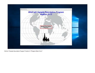 1. Setup WildCat Sample Description Program | PPT
