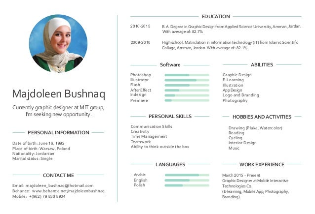 cv graphic designer