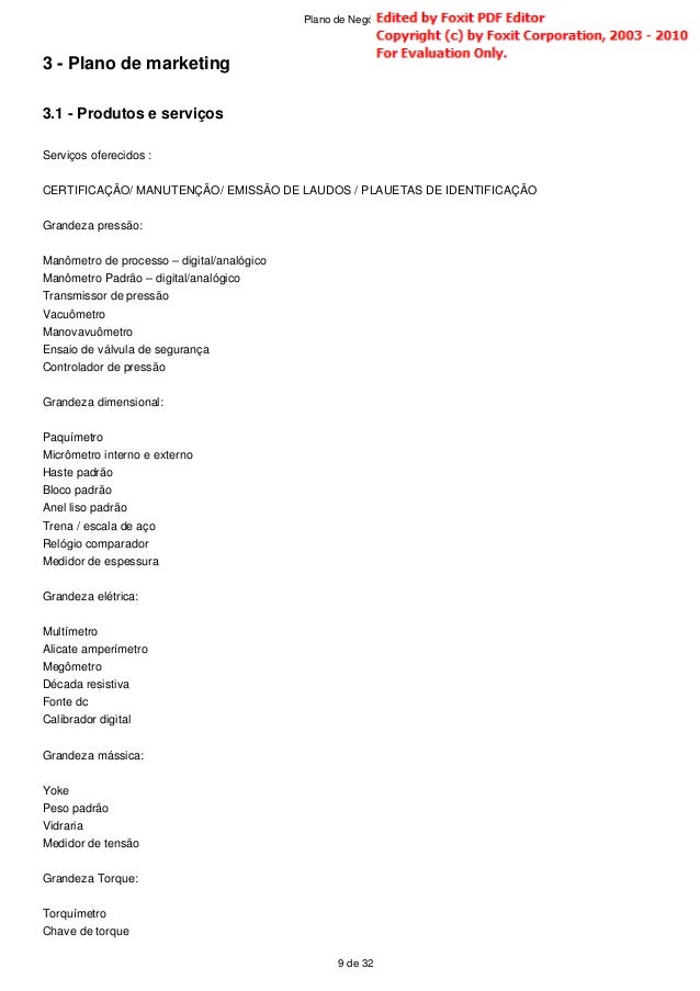 plano de negócio pronto