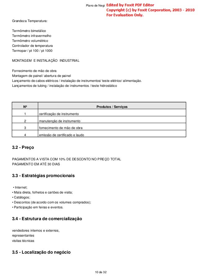 Plano negocio pronto