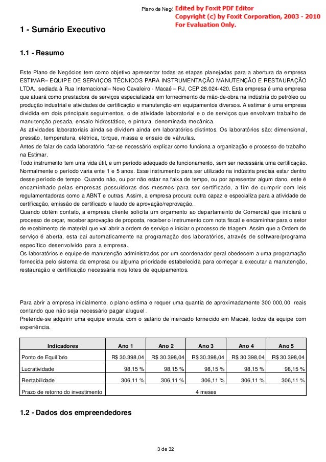 plano de negócio pronto
