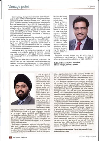 Jan 2014 publication with article