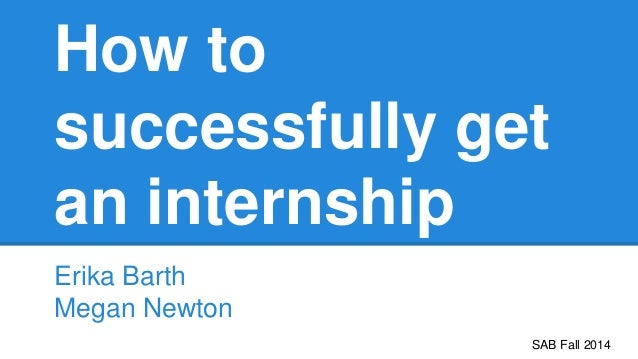 how to get an internship