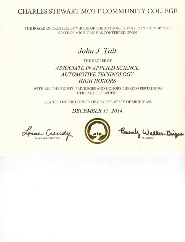 Associate in Applied Science Automotive Technology